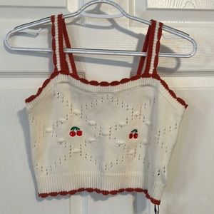 Cherry Knit Tank